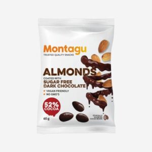 Almonds Coated with Sugar-Free Dark Chocolate (Box 10 x 60g)