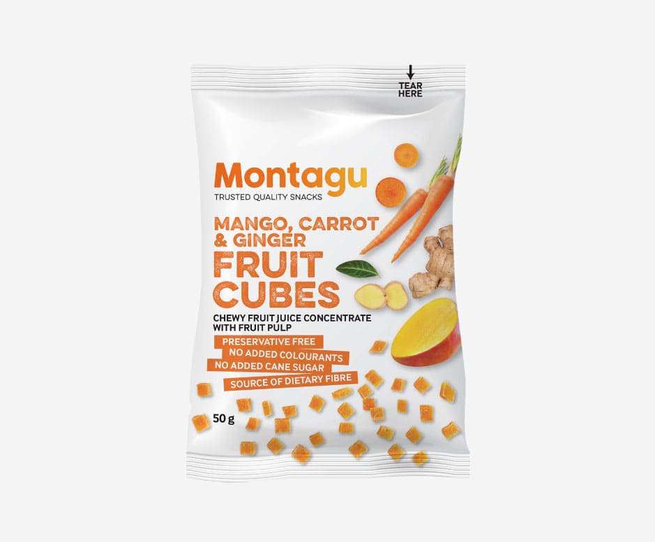 Fruit Cubes - Mango, Carrot & Ginger Flavoured (Box 10 x 50g)