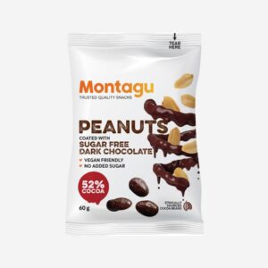 Peanuts Coated with Sugar-Free Dark Chocolate (Box 10 x 60g)