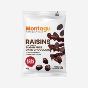 Raisins Coated with Sugar-Free Dark Chocolate (Box 10 x 60g)